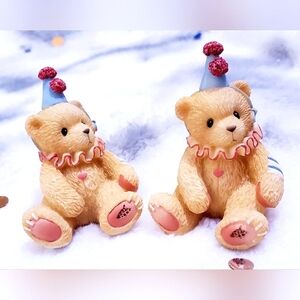 Cherished Teddies Two little clown celebration Figures